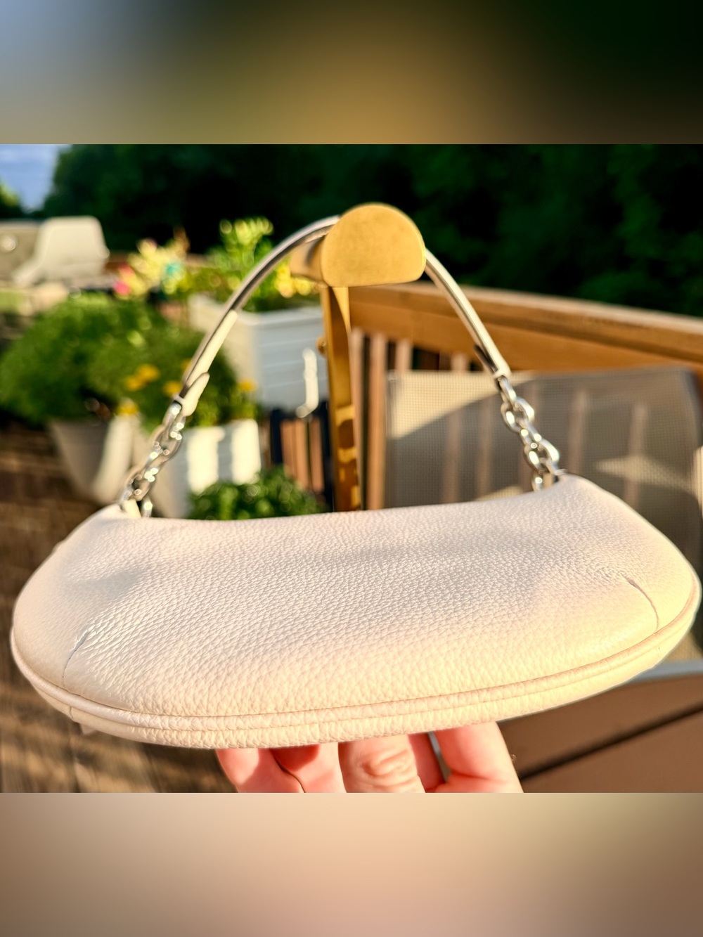 Coach Mini Payton Chalk White Pebble Leather Shoulder Bag - Picture 4 of 10